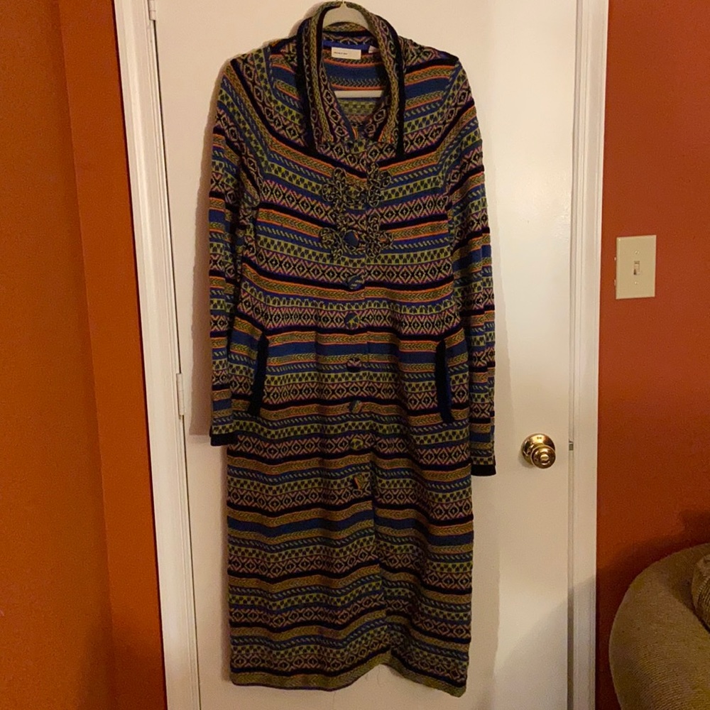 Long cardigan from Anthropologie made by “sleeping on snow”